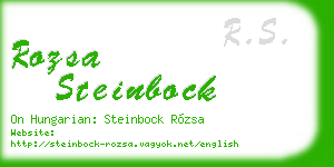 rozsa steinbock business card
